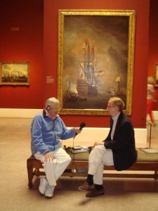 (L to R) Ralph Collier interviews Robin Nicholson, associate director of exhibitions at the Virginia Museum of Fine Arts about the 'Rule Britannia!' exhibit.